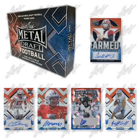 2022 leaf metal draft football hobby box|2022 leaf metal football checklist.